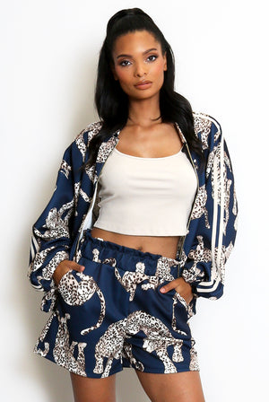 The Nightfall Leopard Set worn, front